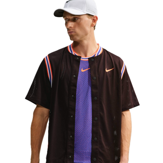 CAMISA MASCULINA NIKE - DRY-FIT COURT SLAM SS BTN UP NY - REF IM6611647