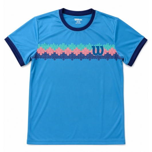 CAMISETA WILSON - COURT SS IV INF M BLUE CR M